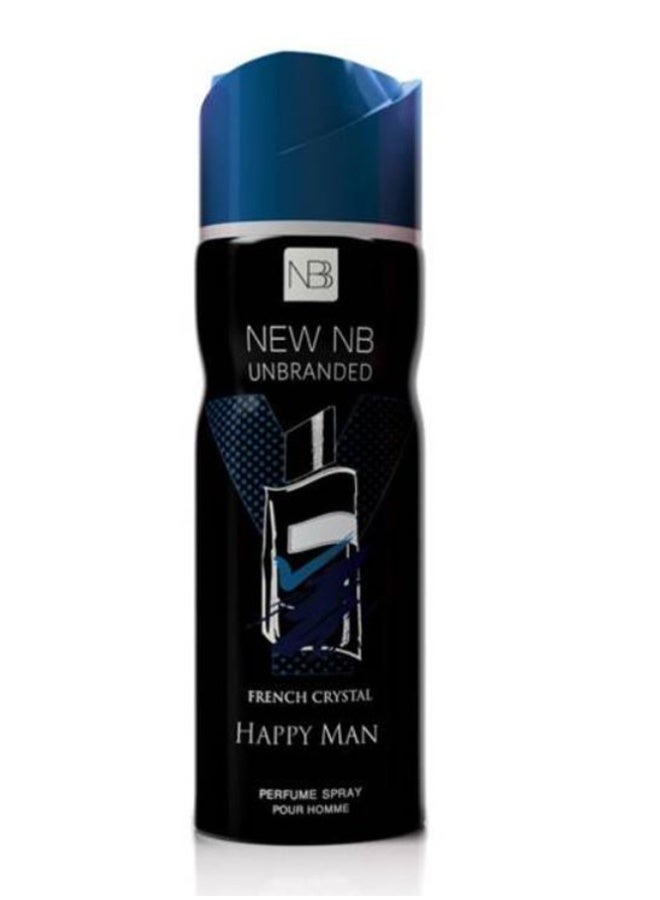 NEW NB Unbranded French Crystal Happy Man Deo 200Ml